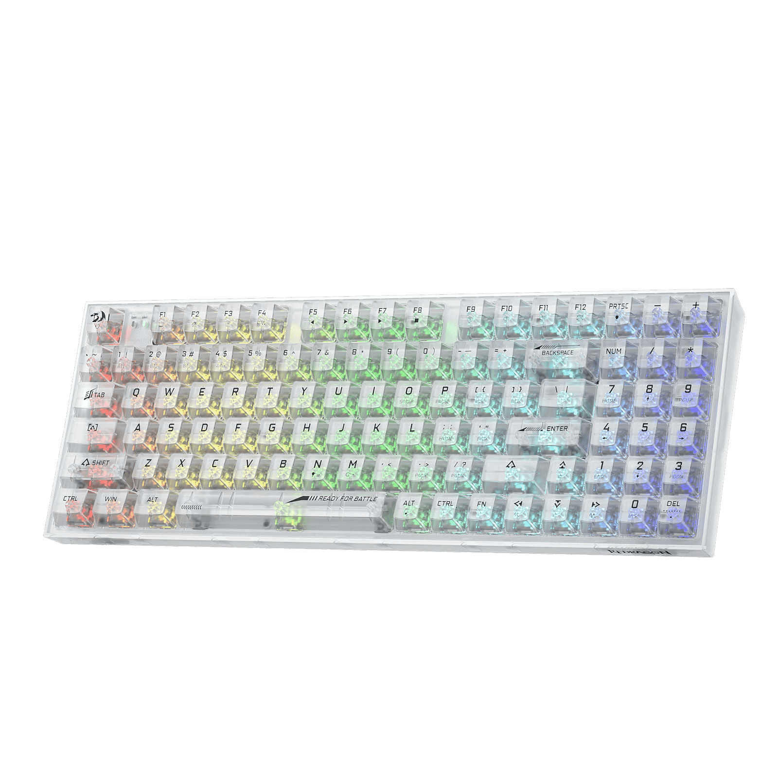 94 Keys Full-Transparent Hot-Swap Mechanical Keyboard w/Upgraded Socket