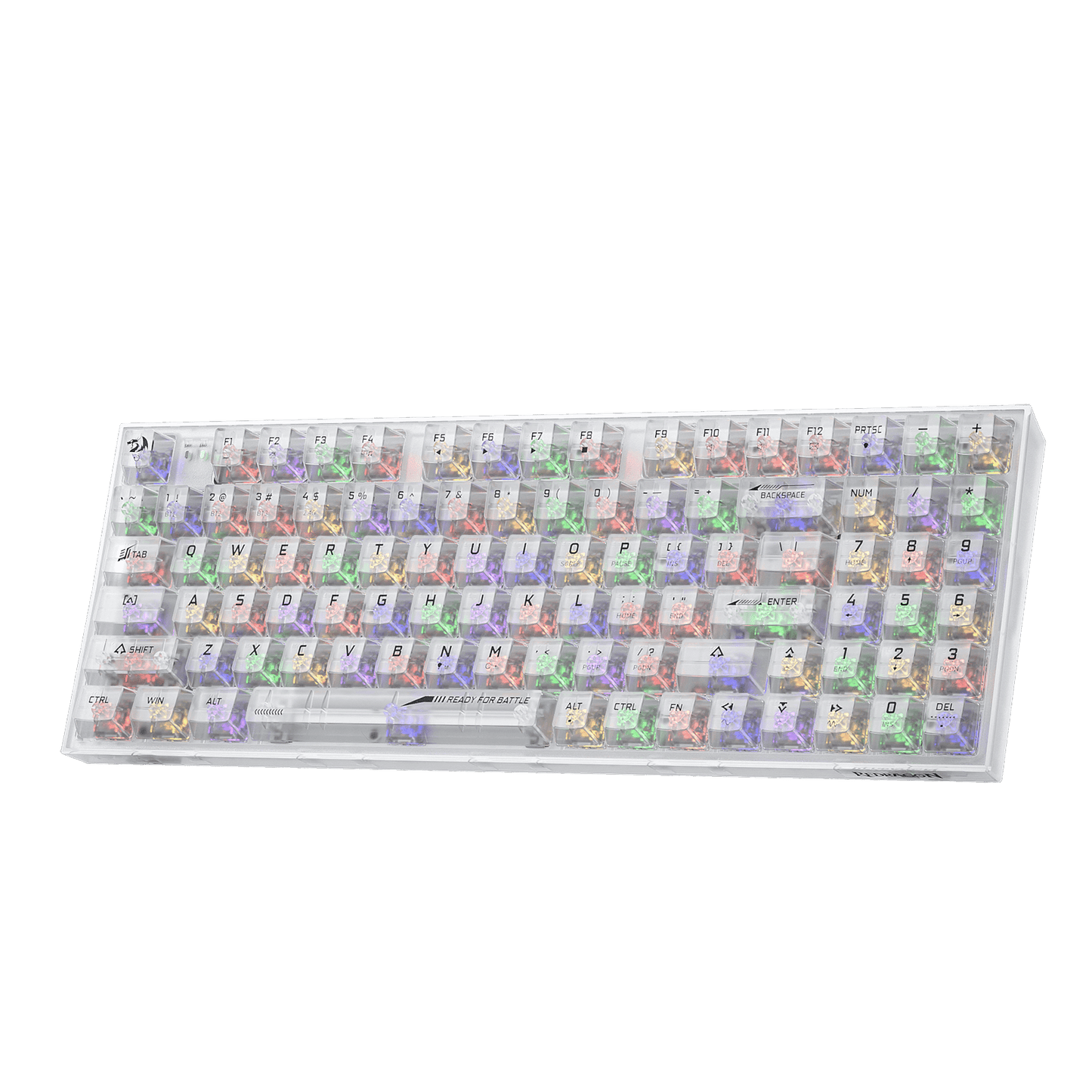 94 Keys Full-Transparent Hot-Swap Mechanical Keyboard w/Upgraded Socket