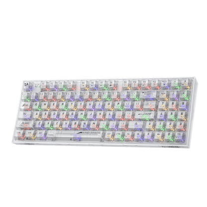 94 Keys Full-Transparent Hot-Swap Mechanical Keyboard w/Upgraded Socket