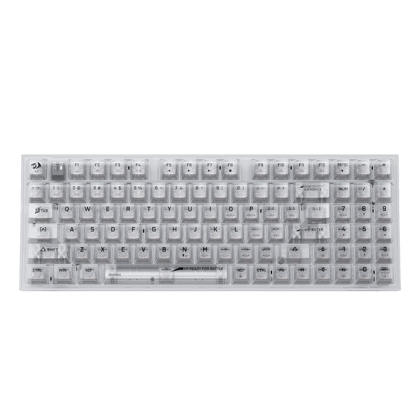 94 Keys Full-Transparent Hot-Swap Mechanical Keyboard w/Upgraded Socket