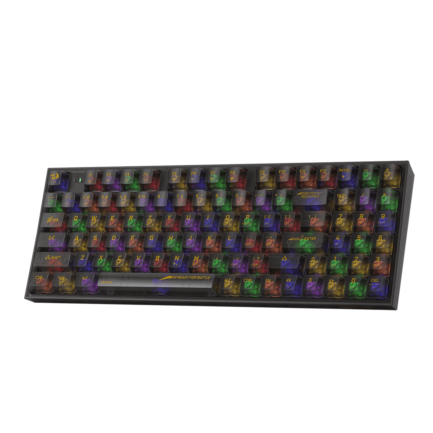 94 Keys Full-Transparent Hot-Swap Mechanical Keyboard w/Upgraded Socket