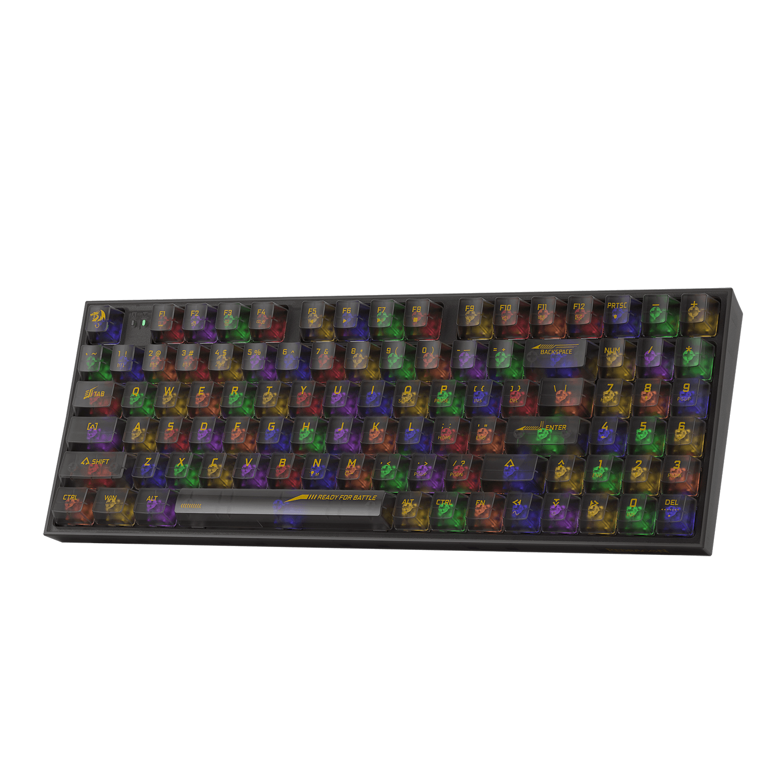 94 Keys Full-Transparent Hot-Swap Mechanical Keyboard w/Upgraded Socket