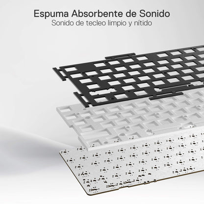 Redragon K668 RGB Teclado Gaming Mecánico Cableado 105+4 Teclas, Interruptores Rojos, Socket Hot-Swappable, Espumas Absorbentes, 2 Sets Teclas Mixtas, Disposición QWERTY Español