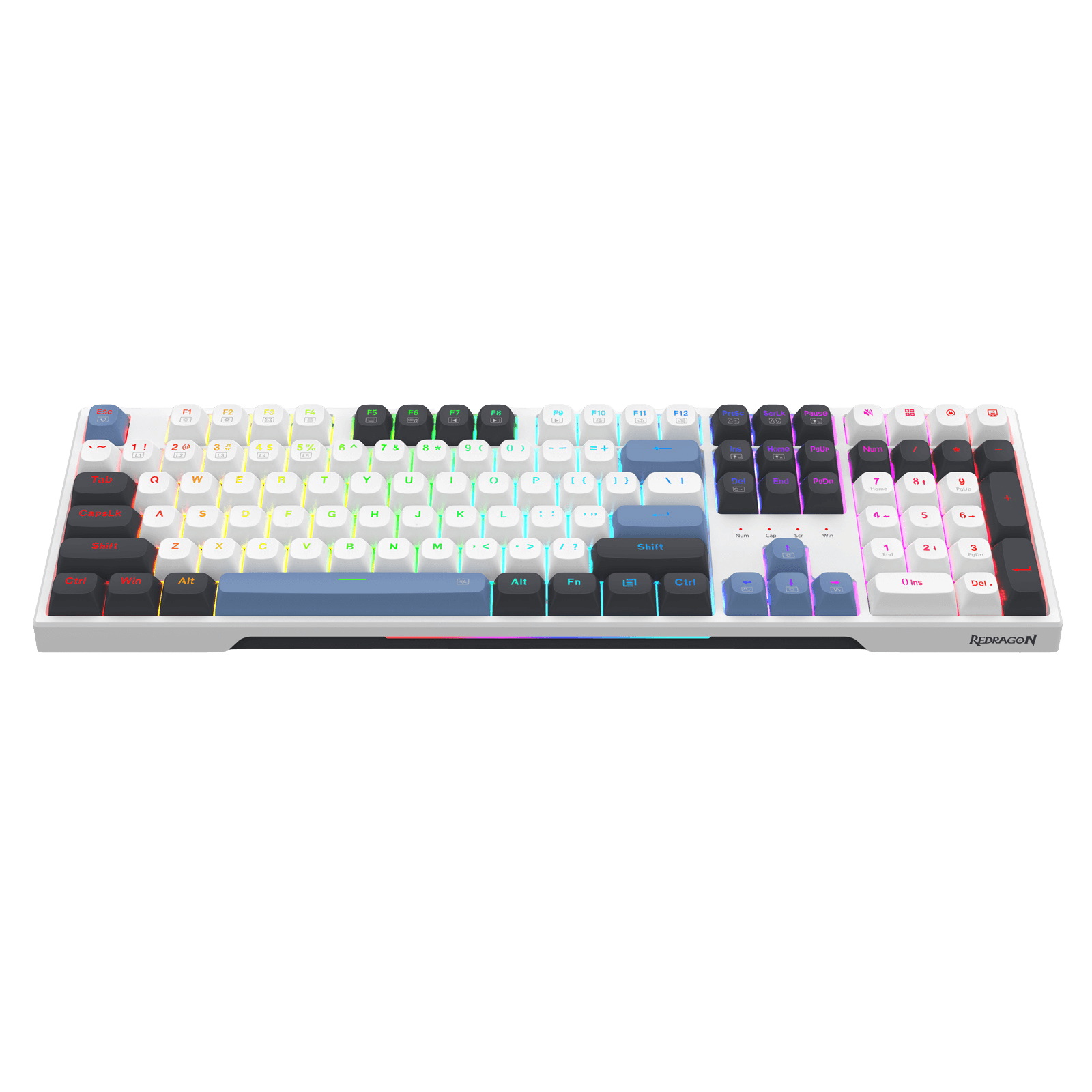 Redragon K668 Wired Gasket RGB Gaming Keyboard, 108 Keys Mechanical Keyboard w/Extra 4 Hotkeys, Upgraded Hot-swappable Socket, Sound Absorbing Foam, Mixed Color Keycaps, Custom Linear Switch