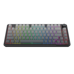 Redragon K673 GB 75% Wireless Gasket RGB Gaming Keyboard, 3-Modes 81 Keys PBT Compact Mechanical Keyboard w/Hot-Swap Socket, Dedicated Knob Control & 5-Layer Noise Dampening, Custom Linear Switch