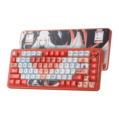 Redragon K673 PRO SE 75% 81 Keys Wireless Gasket RGB Gaming Keyboard, 3-Mode Anime Mechanical Keyboard w/Hot-Swap Socket, Dedicated Knob Control & 5-Layer Noise Dampening, Custom Hi-Fi Linear Switch