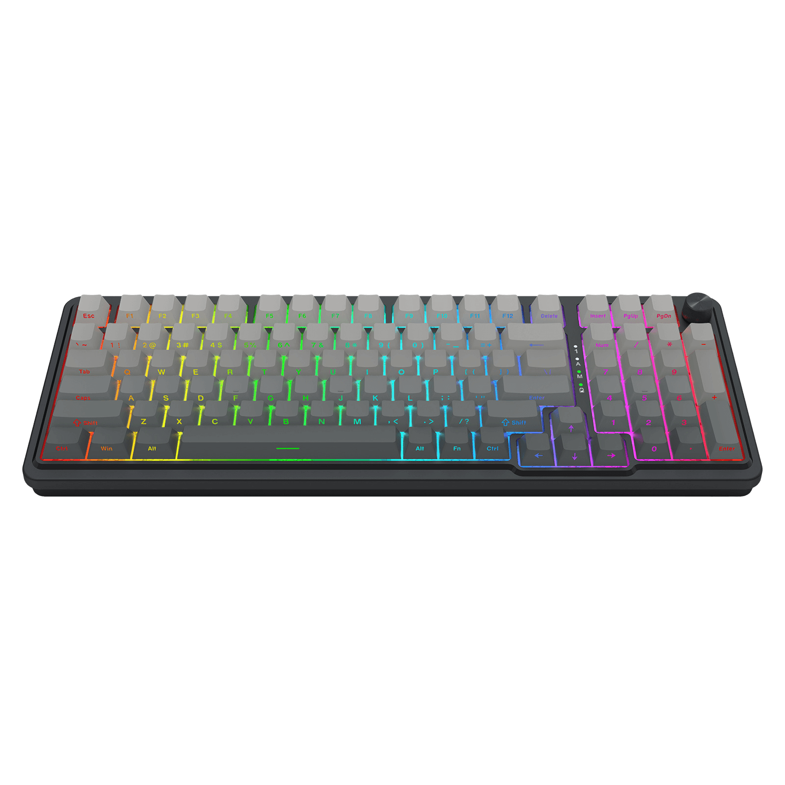 Redragon K686 PRO 98 Keys Wireless Gasket RGB Gaming Keyboard, 3-Mode PBT Mechanical Keyboard w/Hot-Swap South-Facing RGB Socket, Dedicated Knob Control & 5-Layer Noise Dampening, Gradient PBT Keycaps