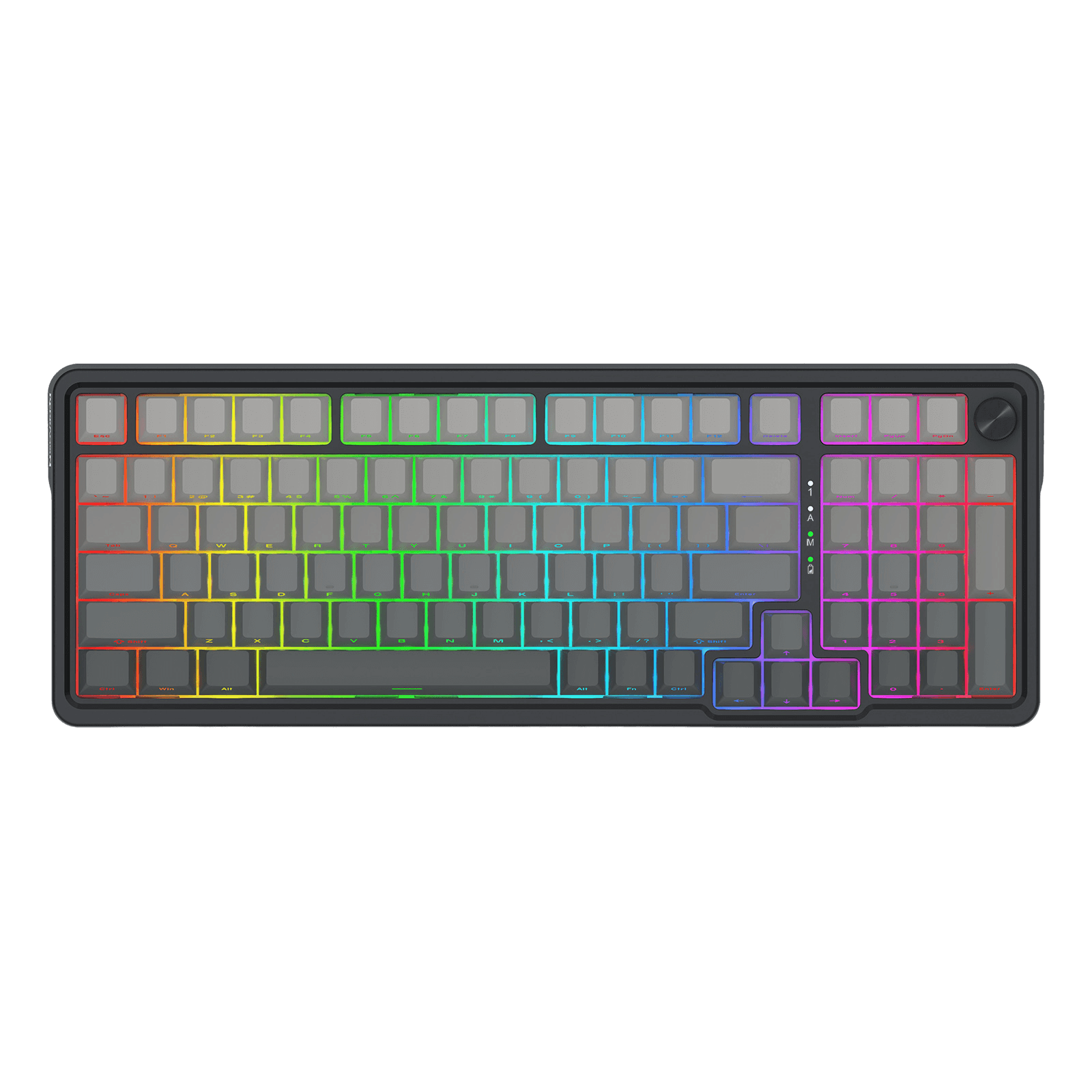 Redragon K686 PRO 98 Keys Wireless Gasket RGB Gaming Keyboard, 3-Mode PBT Mechanical Keyboard w/Hot-Swap South-Facing RGB Socket, Dedicated Knob Control & 5-Layer Noise Dampening, Gradient PBT Keycaps