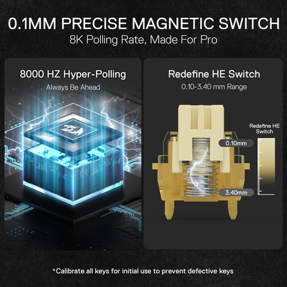 Advertisement for a precise magnetic switch with technical details on a dark background