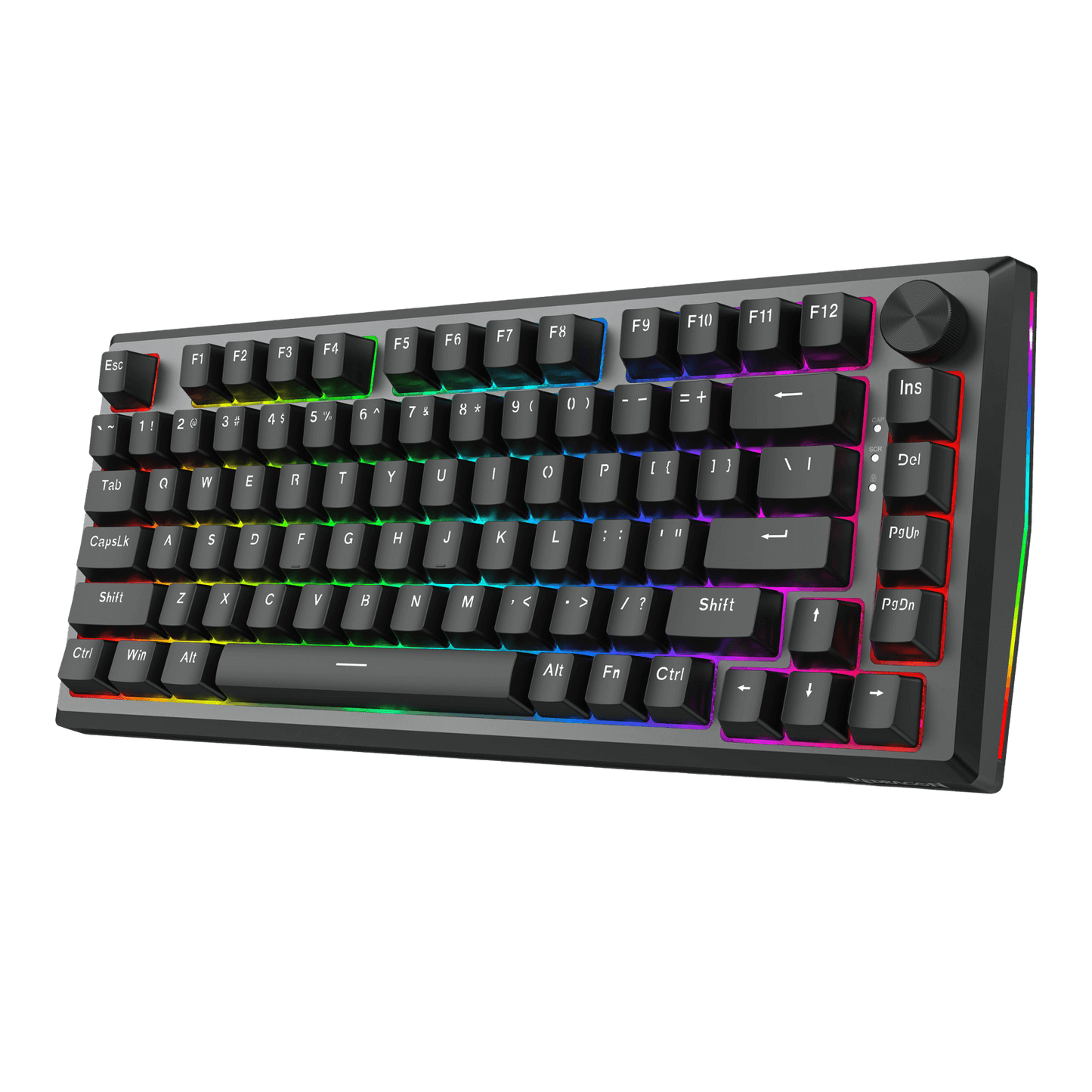 Redragon K687 Wired CNC Gasket Gaming Keyboard, 81 Keys Mechanical Keyboard w/Premium CNC Aluminum Board, Easy-Control Knob, 5-Layer Noise Dampening, Custom Linear Switch