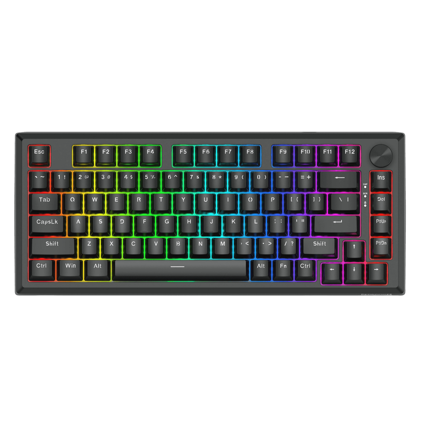 Redragon K687 Wired CNC Gasket Gaming Keyboard, 81 Keys Mechanical Keyboard w/Premium CNC Aluminum Board, Easy-Control Knob, 5-Layer Noise Dampening, Custom Linear Switch