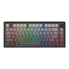 Redragon K687 Wireless CNC Gasket Gaming Keyboard, 81 Keys Mechanical Keyboard w/Premium CNC Aluminum Board, Easy-Control Knob, 5-Layer Noise Dampening, Custom Linear Switch, PBT Gradient Keycaps