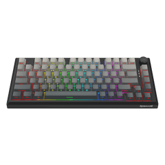 Redragon K687 Wireless CNC Gasket Gaming Keyboard, 81 Keys Mechanical Keyboard w/Premium CNC Aluminum Board, Easy-Control Knob, 5-Layer Noise Dampening, Custom Linear Switch, PBT Gradient Keycaps