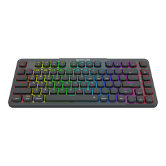 Redragon K706 PRO 75% Wireless Gasket RGB Gaming Keyboard, 3-Modes 82 Keys Compact Mechanical Keyboard w/Ultra Slim Board, Low-Profile Linear Red Switch and Dual Win/MAC System