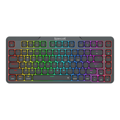 Redragon K706 PRO 75% Wireless Gasket RGB Gaming Keyboard, 3-Modes 82 Keys Compact Mechanical Keyboard w/Ultra Slim Board, Low-Profile Linear Red Switch and Dual Win/MAC System