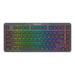 Redragon K706 PRO 75% Wireless Gasket RGB Gaming Keyboard, 3-Modes 82 Keys Compact Mechanical Keyboard w/Ultra Slim Board, Low-Profile Linear Red Switch and Dual Win/MAC System