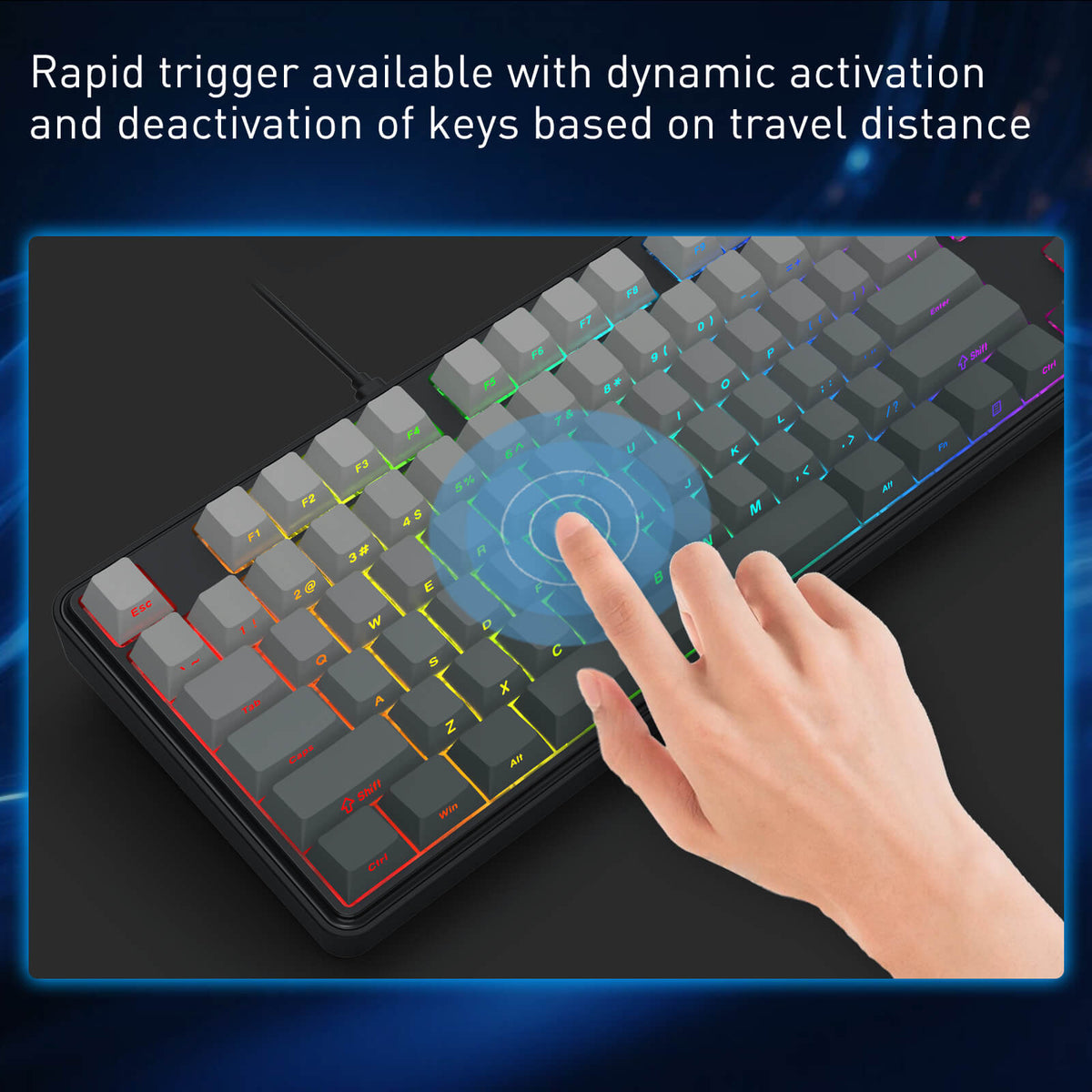 Redragon STAR BLADE K707 HE 80% TKL Magnetic Switch Gaming Keyboard ...