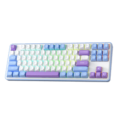 Redragon K707 PRO 80% Wireless Gasket RGB Gaming Keyboard, 3-Modes 87 Keys TKL Mechanical Keyboard w/Hot-Swap Socket, PBT Round Keycaps & 5-Layer Noise Dampening, Custom Linear Switch