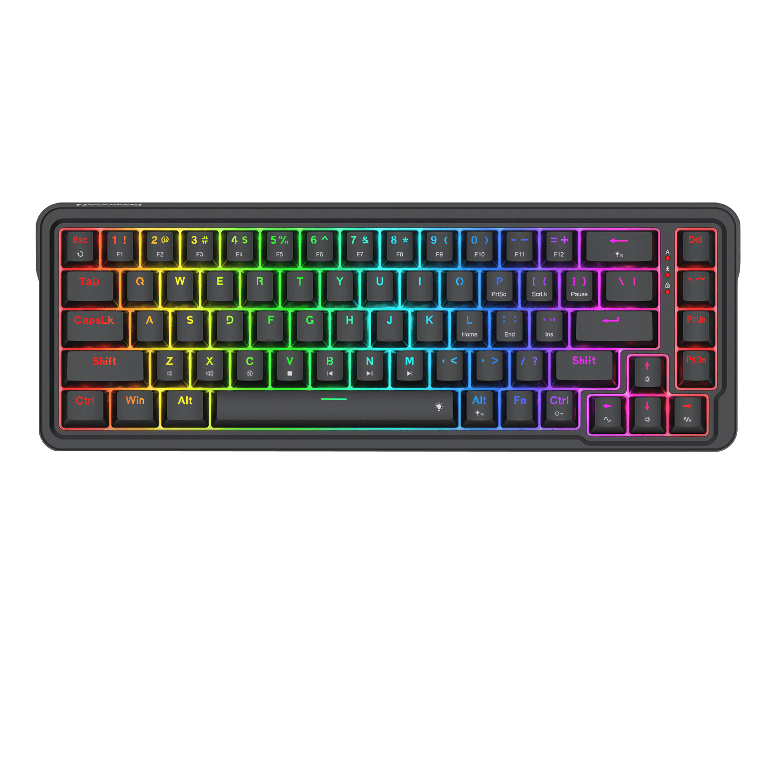 Redragon K709 65% Wired Gasket RGB Gaming Keyboard, 68 Keys Hot-Swap Compact Mechanical Keyboard w/Free-Mod Socket, 3-Layer Noise Dampening & Dedicated Arrow Keys, Quiet Custom Linear Switch