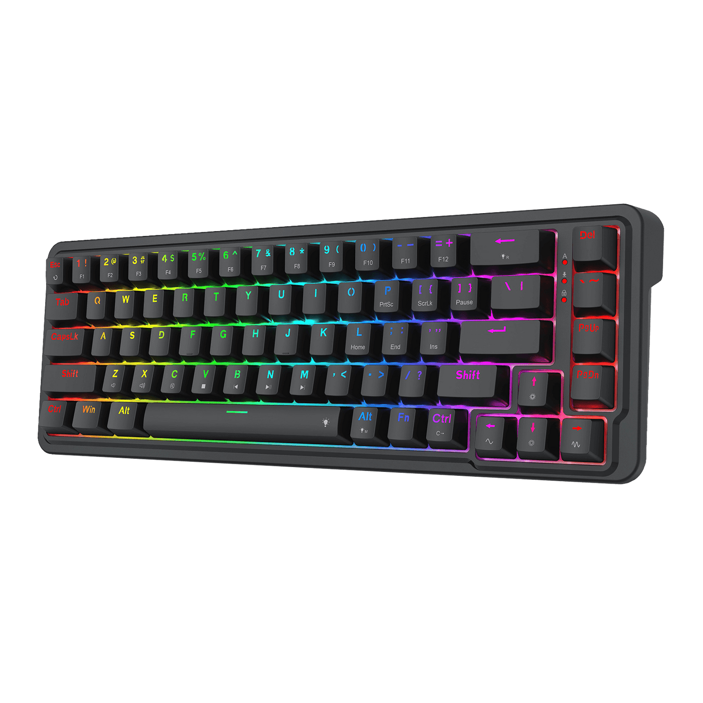 Redragon K709 65% Wired Gasket RGB Gaming Keyboard, 68 Keys Hot-Swap Compact Mechanical Keyboard w/Free-Mod Socket, 3-Layer Noise Dampening & Dedicated Arrow Keys, Quiet Custom Linear Switch