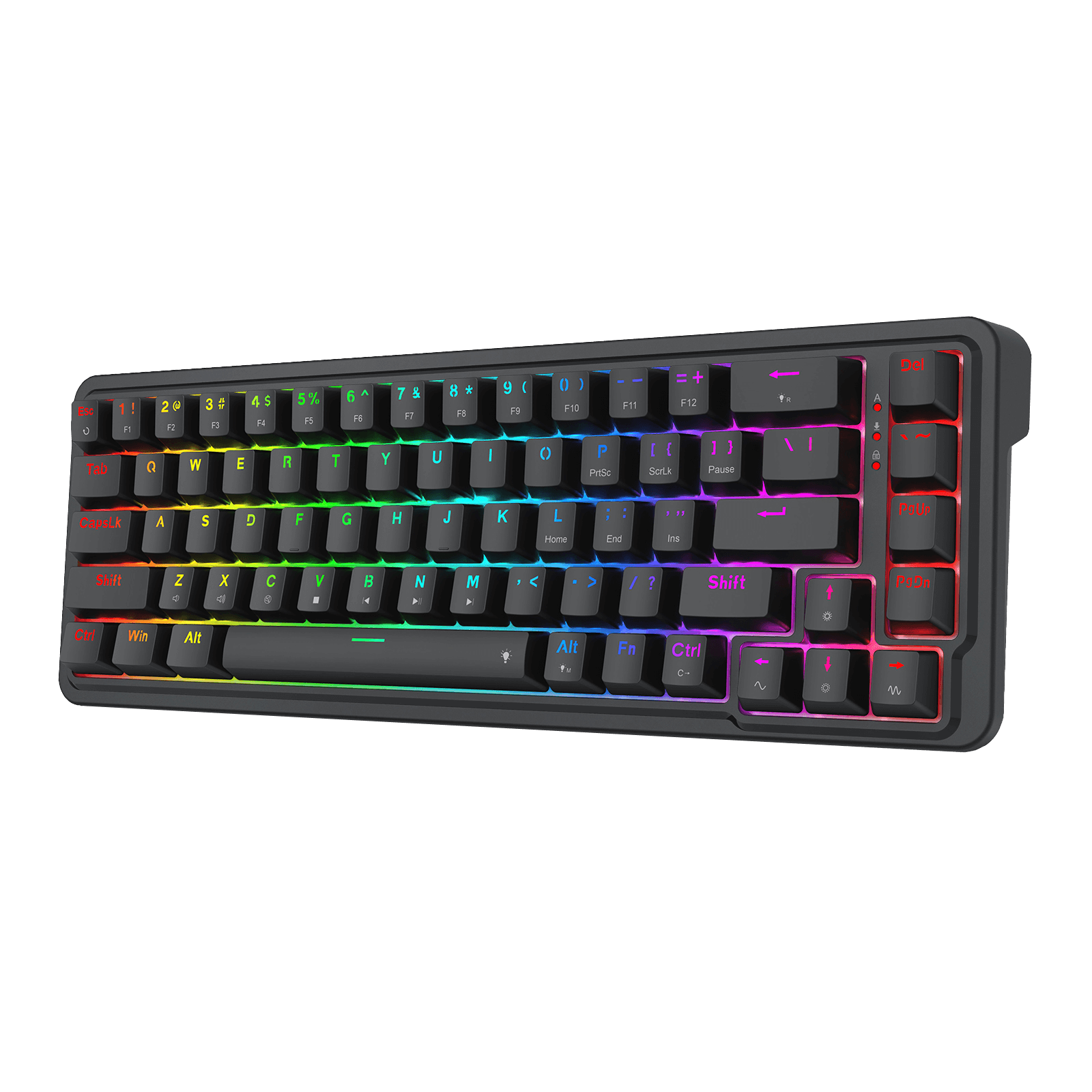 Redragon K709 65% Wired Gasket RGB Gaming Keyboard, 68 Keys Hot-Swap Compact Mechanical Keyboard w/Free-Mod Socket, 3-Layer Noise Dampening & Dedicated Arrow Keys, Quiet Custom Linear Switch