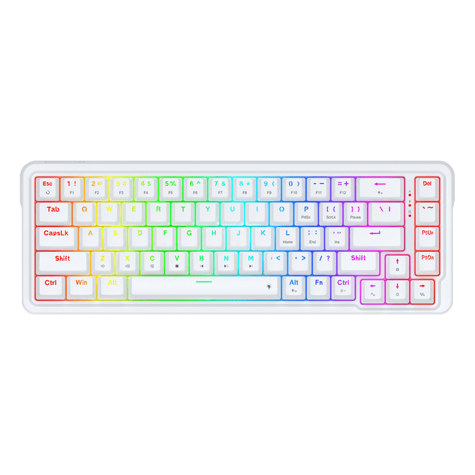 Redragon K709 65% Wired Gasket RGB Gaming Keyboard, 68 Keys Hot-Swap Compact Mechanical Keyboard w/Free-Mod Socket, 3-Layer Noise Dampening & Dedicated Arrow Keys, Quiet Custom Linear Switch