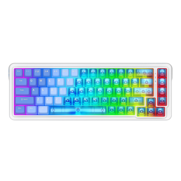 Redragon NOVA K709 HE Transparent Blue 65% Rapid Trigger Magnetic ...