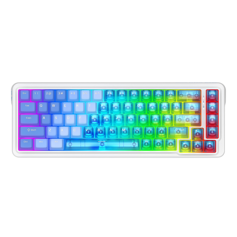 Redragon NOVA K709 HE Transparent Blue 65% Rapid Trigger Magnetic ...