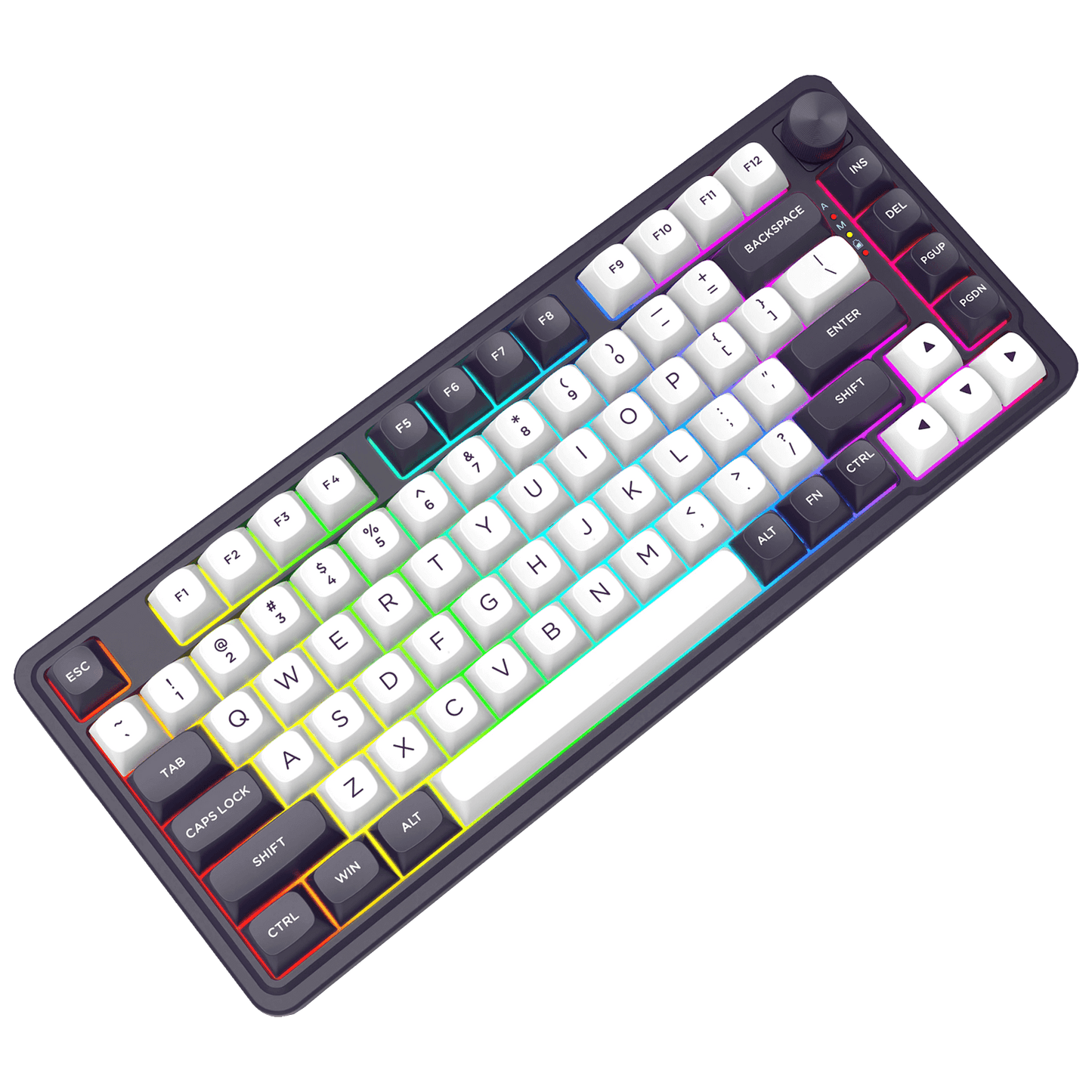 Redragon K715 PRO QMK/VIA Custom Gaming Keyboard, 81 Keys Wireless Programmable Gasket Mechanical Keyboard w/Hot-Swap Socket, Dedicated Knob Control & 5-Layer Noise Dampening, Custom Linear Switch