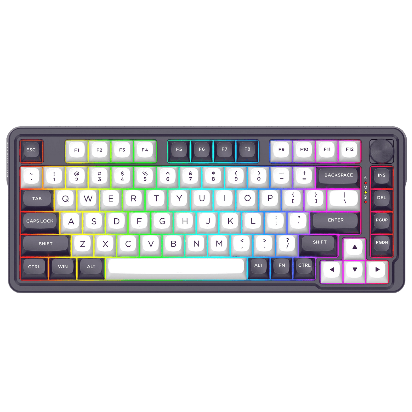 Redragon K715 PRO QMK/VIA Custom Gaming Keyboard, 81 Keys Wireless Programmable Gasket Mechanical Keyboard w/Hot-Swap Socket, Dedicated Knob Control & 5-Layer Noise Dampening, Custom Linear Switch