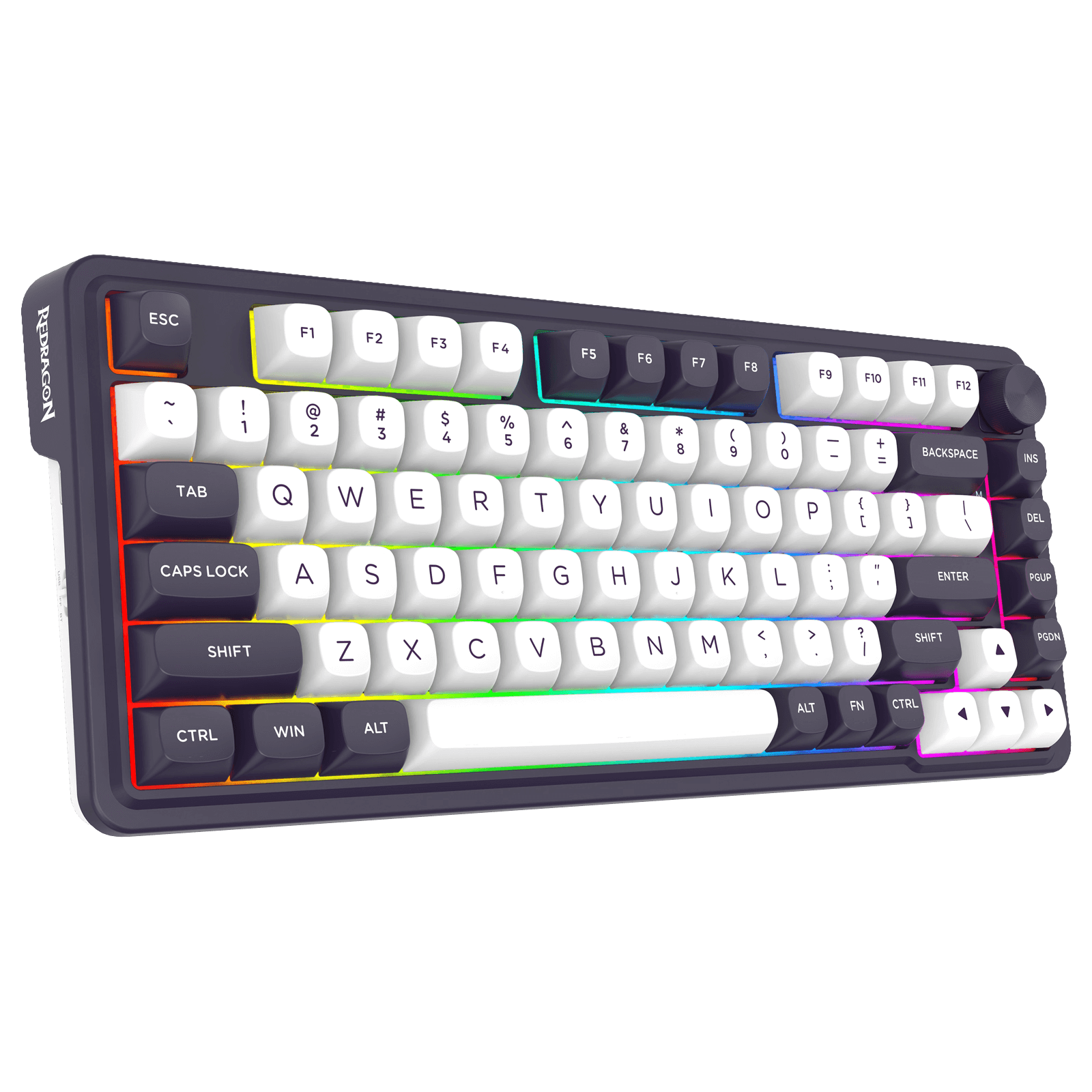 Redragon K715 PRO QMK/VIA Custom Gaming Keyboard, 81 Keys Wireless Programmable Gasket Mechanical Keyboard w/Hot-Swap Socket, Dedicated Knob Control & 5-Layer Noise Dampening, Custom Linear Switch