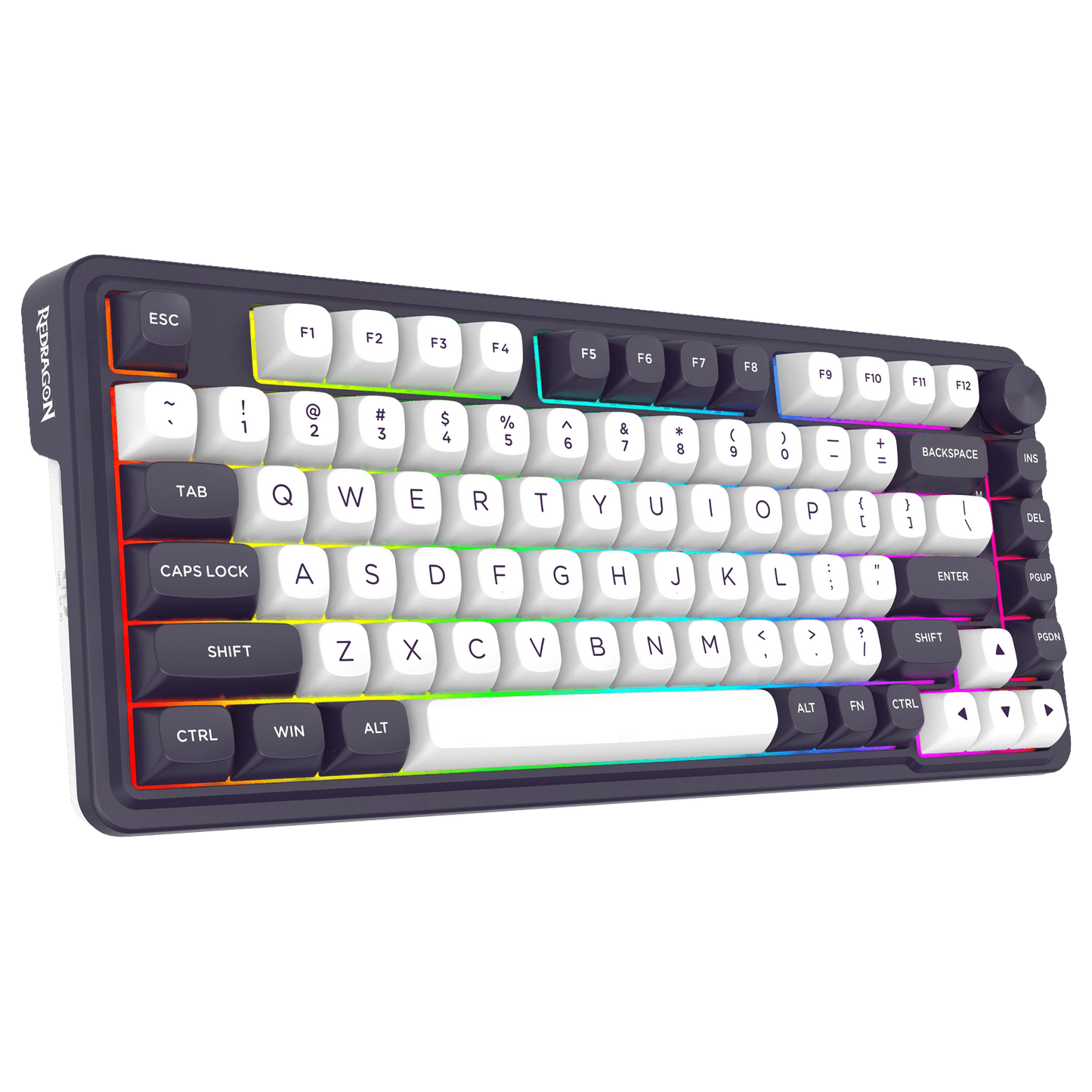 Redragon K715 PRO QMK/VIA Custom Gaming Keyboard, 81 Keys Wireless Programmable Gasket Mechanical Keyboard w/Hot-Swap Socket, Dedicated Knob Control & 5-Layer Noise Dampening, Custom Linear Switch