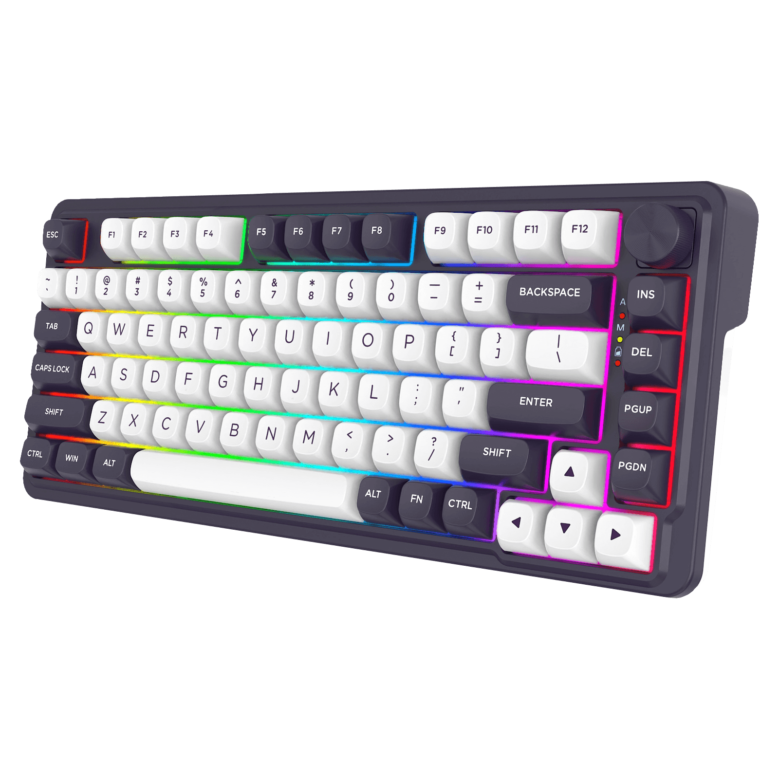 Redragon K715 PRO QMK/VIA Custom Gaming Keyboard, 81 Keys Wireless Programmable Gasket Mechanical Keyboard w/Hot-Swap Socket, Dedicated Knob Control & 5-Layer Noise Dampening, Custom Linear Switch