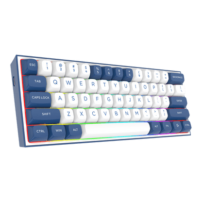 Redragon K717 PRO QMK/VIA Custom Gaming Keyboard, 61 Keys Wireless Programmable Mechanical Keyboard w/60% Compact Layout, Hot-Swap Socket, & 3-Layer Noise Dampening, Custom Linear Switch