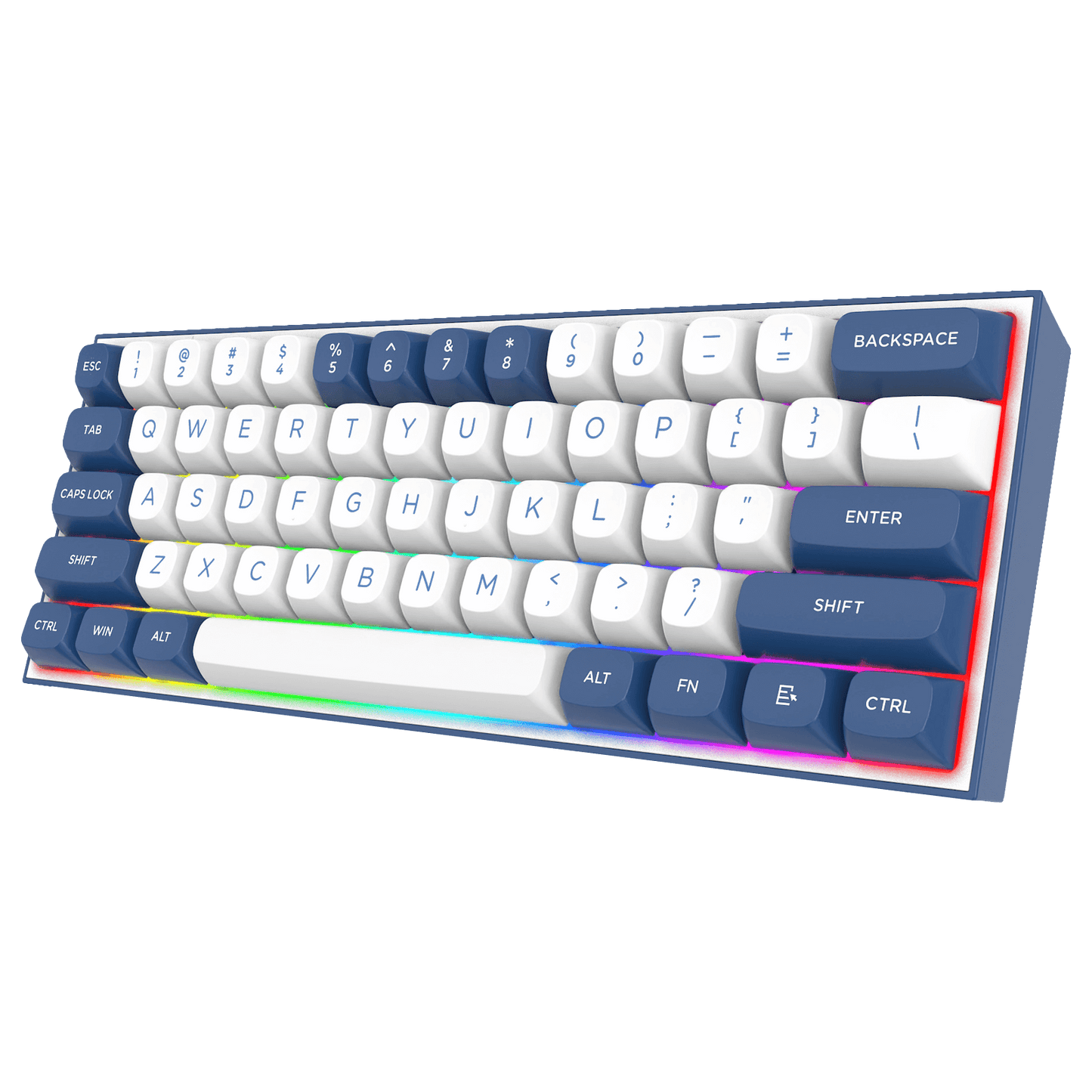 Redragon K717 PRO QMK/VIA Custom Gaming Keyboard, 61 Keys Wireless Programmable Mechanical Keyboard w/60% Compact Layout, Hot-Swap Socket, & 3-Layer Noise Dampening, Custom Linear Switch