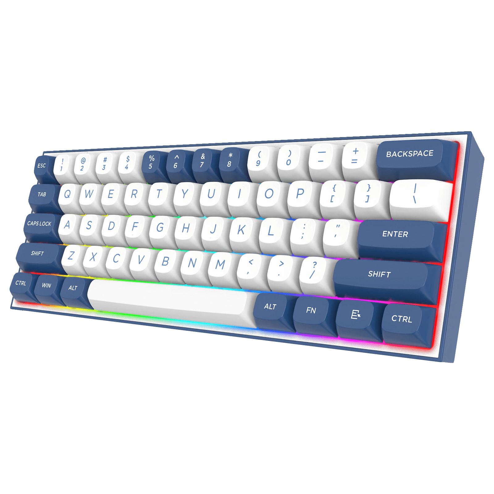 Redragon K717 PRO QMK/VIA Custom Gaming Keyboard, 61 Keys Wireless Programmable Mechanical Keyboard w/60% Compact Layout, Hot-Swap Socket, & 3-Layer Noise Dampening, Custom Linear Switch