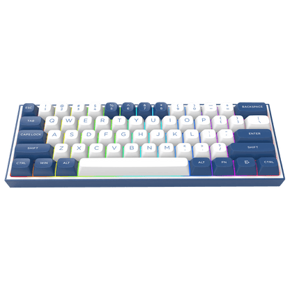 Redragon K717 PRO QMK/VIA Custom Gaming Keyboard, 61 Keys Wireless Programmable Mechanical Keyboard w/60% Compact Layout, Hot-Swap Socket, & 3-Layer Noise Dampening, Custom Linear Switch