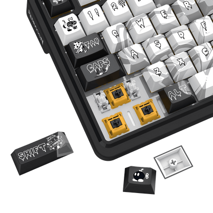 Redragon K719 PRO Wireless Gasket Gaming Keyboard w/Hype Screen & Knob, 95 Keys Mechanical Keyboard, Easy-Control 1.14’’ TFT Info Display, 5-Layer Noise Dampening, Custom Linear Switch, Black Graffiti Edition