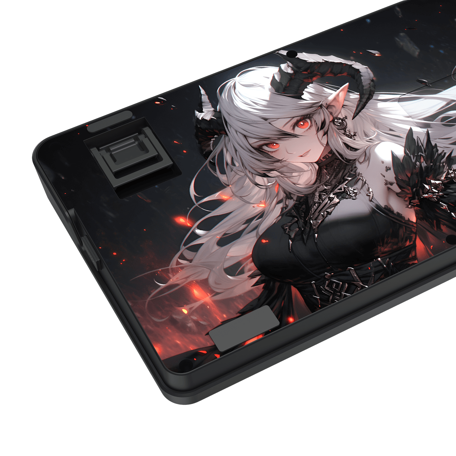 Redragon K719 PRO Wireless Gasket Gaming Keyboard w/Hype Screen & Knob, 95 Keys Mechanical Keyboard, Easy-Control 1.14’’ TFT Info Display, 5-Layer Noise Dampening, Custom Linear Switch, Anime Edition, Black and Red