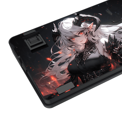 Redragon K719 PRO Wireless Gasket Gaming Keyboard w/Hype Screen & Knob, 95 Keys Mechanical Keyboard, Easy-Control 1.14’’ TFT Info Display, 5-Layer Noise Dampening, Custom Linear Switch, Anime Edition, Black and Red
