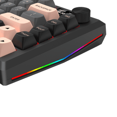 Redragon K720 Wireless CNC Gasket Gaming Keyboard w/Hype Screen & Knob, 81 Keys Mechanical Keyboard, Smart 1.14’’ TFT Info Display, 5-Layer Noise Dampening, Custom Linear Switch, Dawn Sakura Color