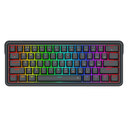 Redragon K722 60% Wired Gasket RGB Gaming Keyboard, 61 Keys Hot-Swap Compact Mechanical Keyboard w/Free-Mod Socket, 3-Layer Noise Dampening, Quiet Custom Linear Switch