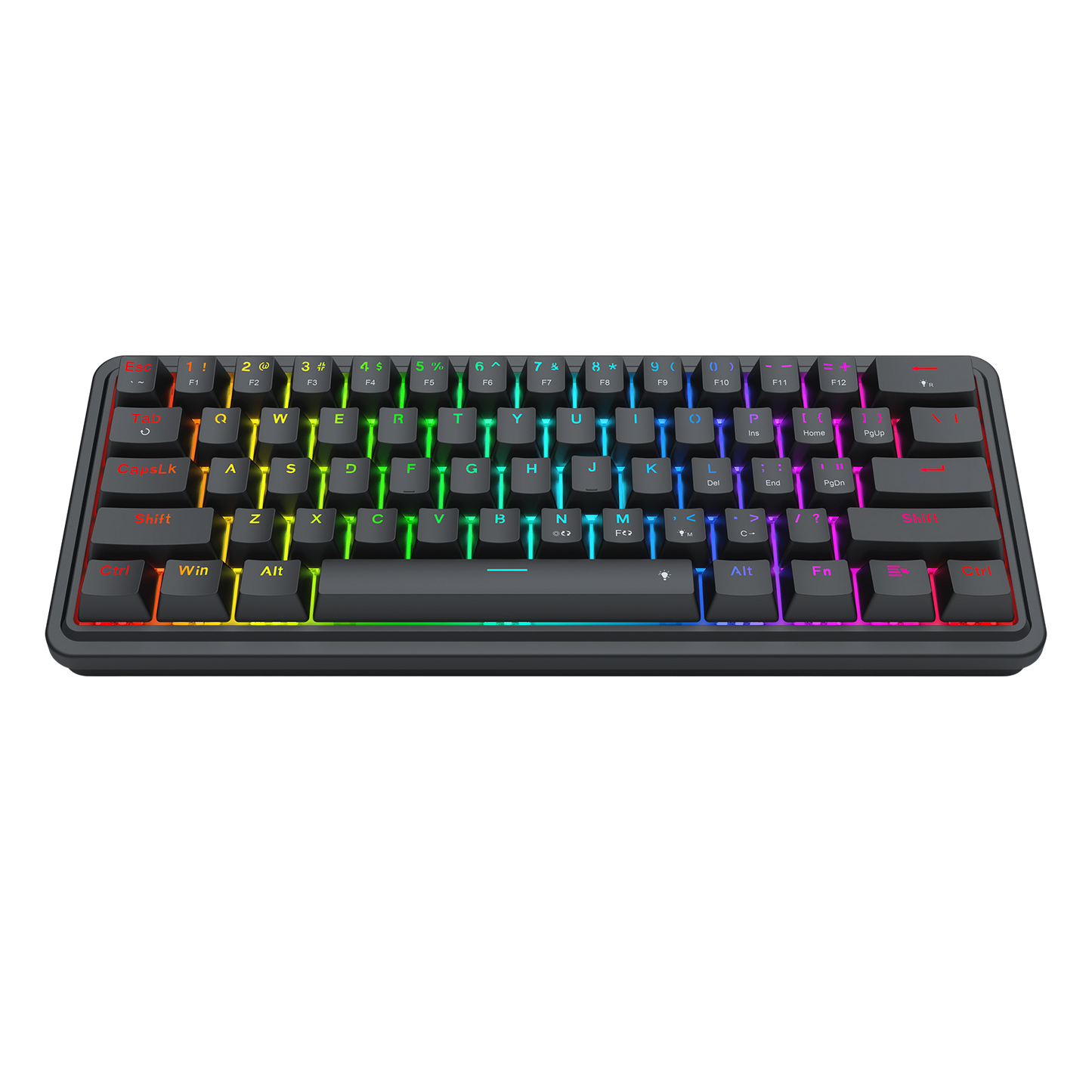 Redragon K722 60% Wired Gasket RGB Gaming Keyboard, 61 Keys Hot-Swap Compact Mechanical Keyboard w/Free-Mod Socket, 3-Layer Noise Dampening, Quiet Custom Linear Switch