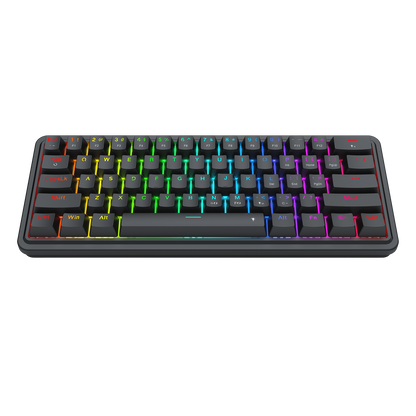 Redragon K722 60% Wired Gasket RGB Gaming Keyboard, 61 Keys Hot-Swap Compact Mechanical Keyboard w/Free-Mod Socket, 3-Layer Noise Dampening, Quiet Custom Linear Switch