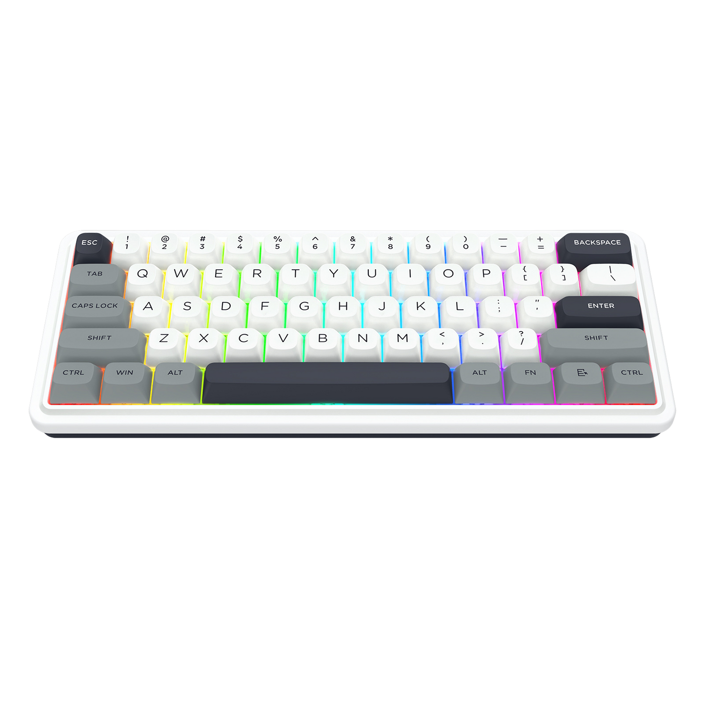 Redragon K722 PRO 60% Wireless Gasket RGB Gaming Keyboard, 61 Keys Hot-Swap Compact Mechanical Keyboard w/Free-Mod Socket, 5-Layer Noise Dampening & Round PBT Keycaps, Quiet Custom Linear Switch