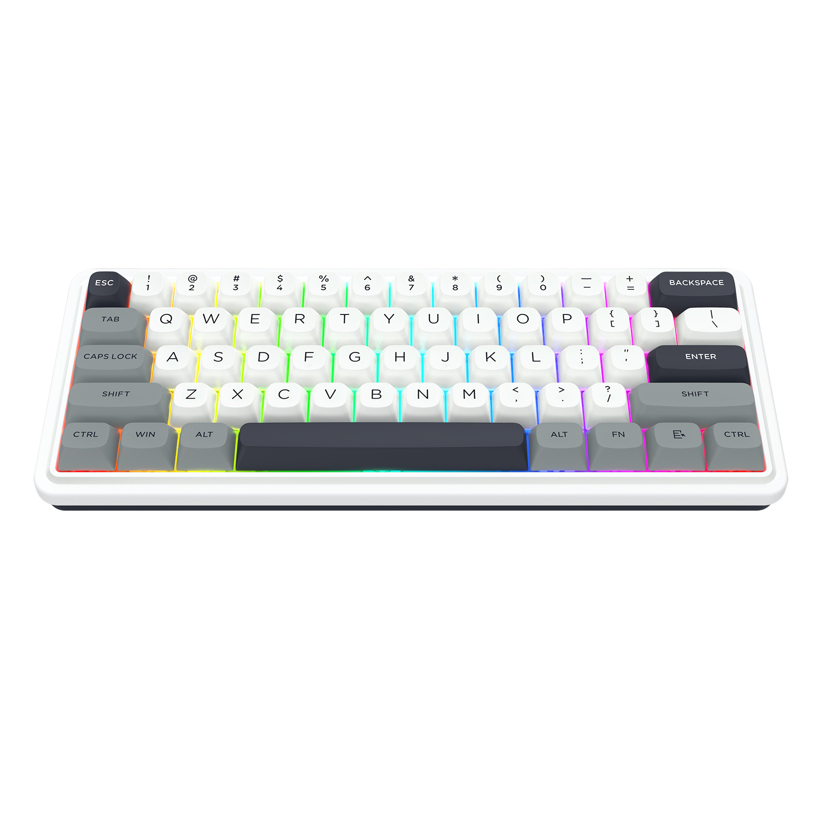 Redragon K722 PRO 60% Wireless Gasket RGB Gaming Keyboard, 61 Keys Hot-Swap Compact Mechanical Keyboard w/Free-Mod Socket, 5-Layer Noise Dampening & Round PBT Keycaps, Quiet Custom Linear Switch