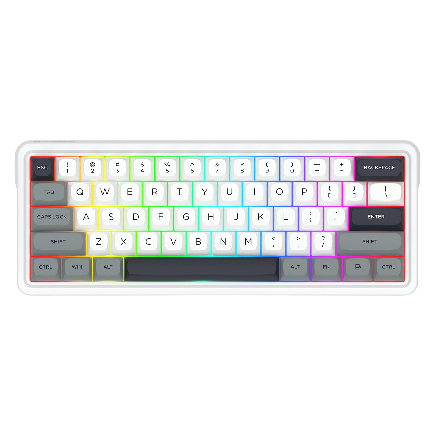 Redragon K722 PRO 60% Wireless Gasket RGB Gaming Keyboard, 61 Keys Hot-Swap Compact Mechanical Keyboard w/Free-Mod Socket, 5-Layer Noise Dampening & Round PBT Keycaps, Quiet Custom Linear Switch