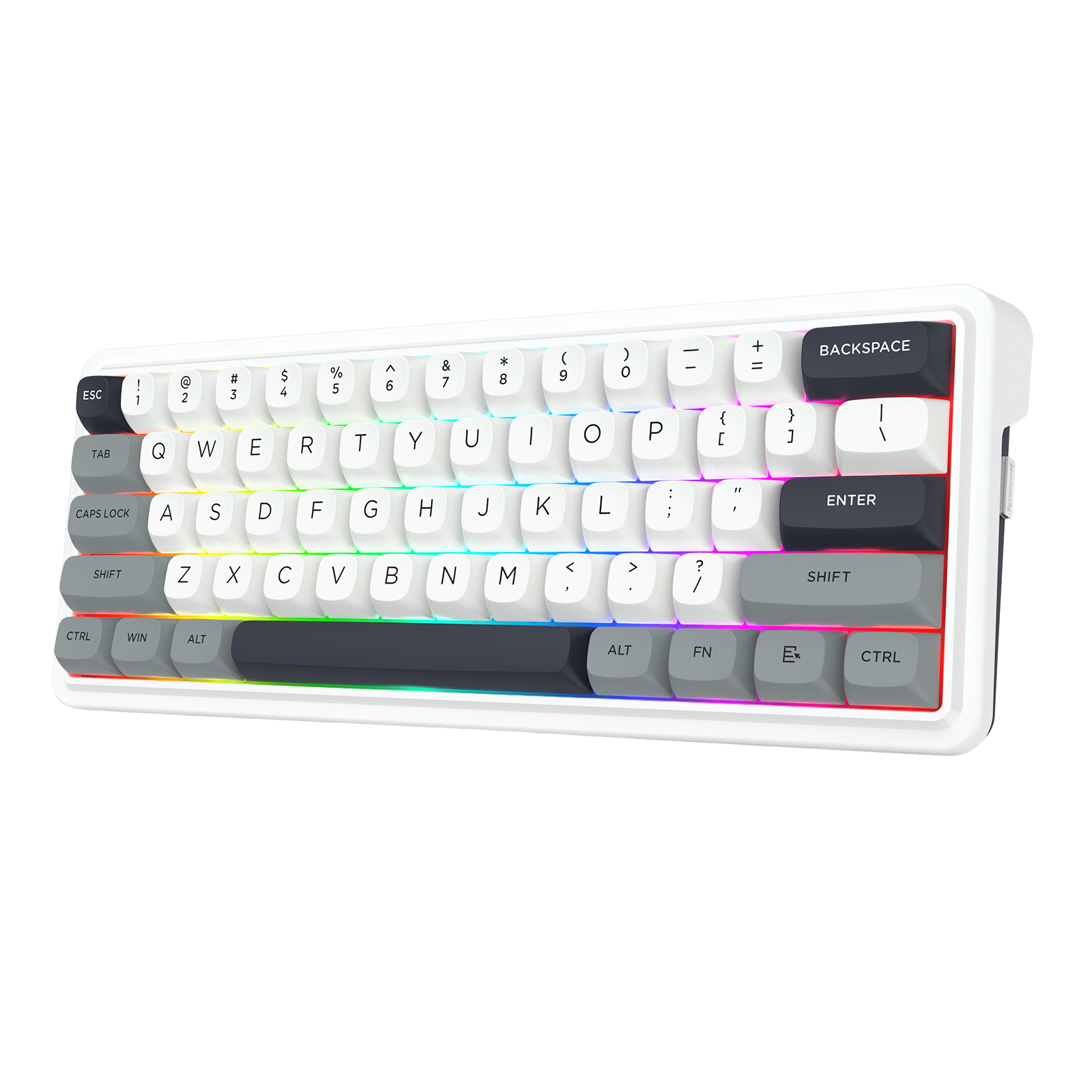 Redragon K722 PRO 60% Wireless Gasket RGB Gaming Keyboard, 61 Keys Hot-Swap Compact Mechanical Keyboard w/Free-Mod Socket, 5-Layer Noise Dampening & Round PBT Keycaps, Quiet Custom Linear Switch