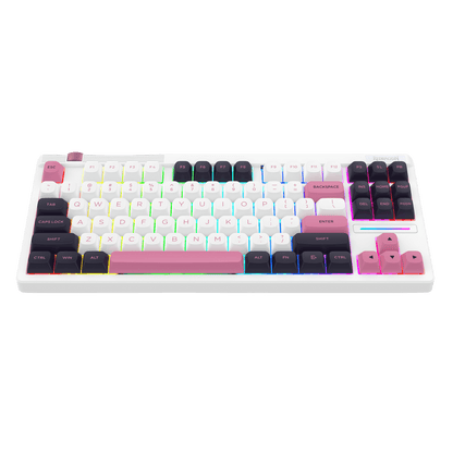 Redragon K729 80% Wired Gasket RGB Gaming Keyboard, 87 Keys TKL Mechanical Keyboard w/Dedicated Knob Control, Hot-Swap Socket, Mixed Color Keycaps & 5-Layer Noise Dampening, Custom Linear Switch