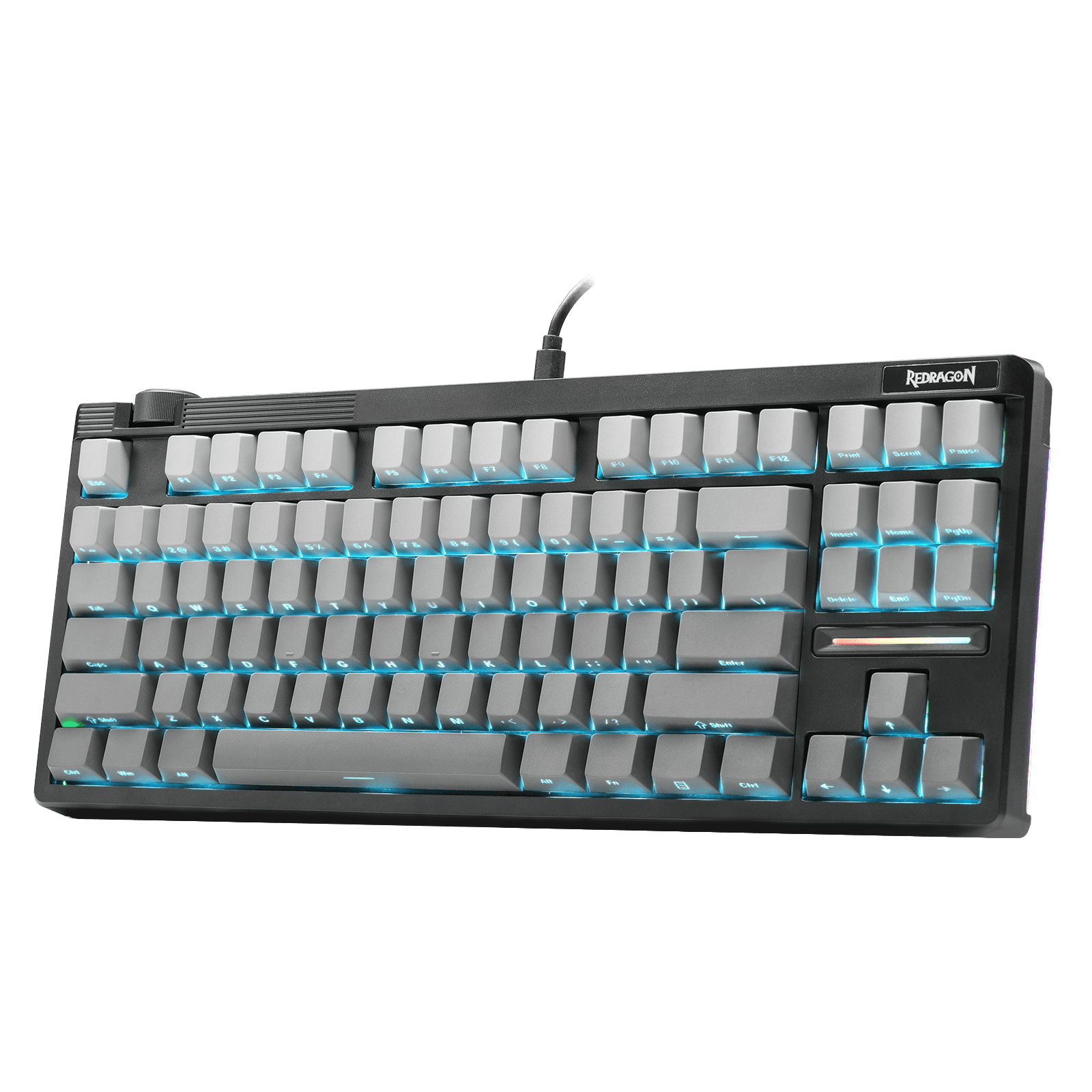 Redragon K729 HE Rapid Trigger Gaming Keyboard, 87 Keys 8K Wired Mechanical Keyboard w/Next-Gen UltraMag 100% POM Silky Magnetic Switch, Dual-Module Floating Patent Structure Design & Knob Control